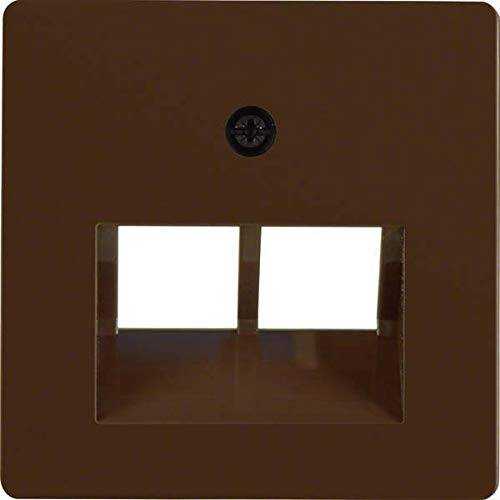 Berker 146901 Zentralplatte UAE Steckdose 2fach Zentralplattensystem braun, glänzend Mesch Shop Berker 146901 Zentralplatte UAE Steckdose 2fach Zentralplattensystem braun, glänzend Mesch Shop